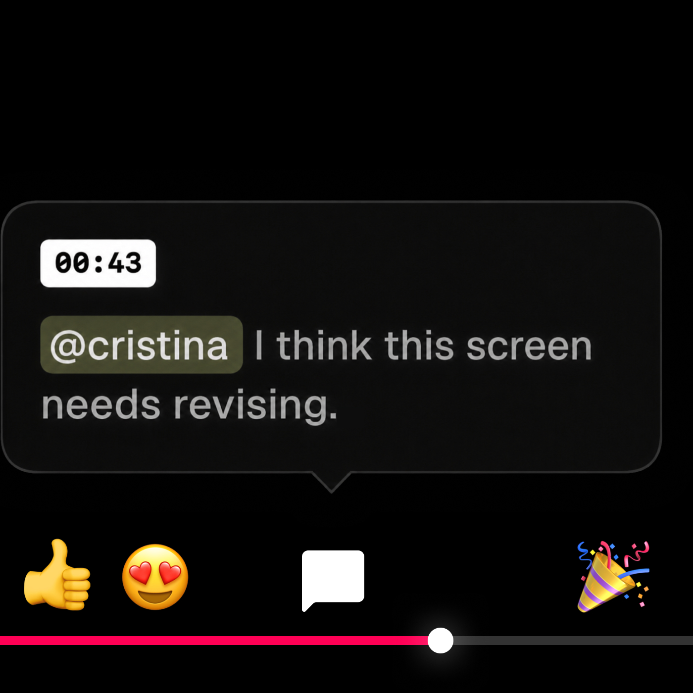 Supercut video with time-stamped comments and reactions