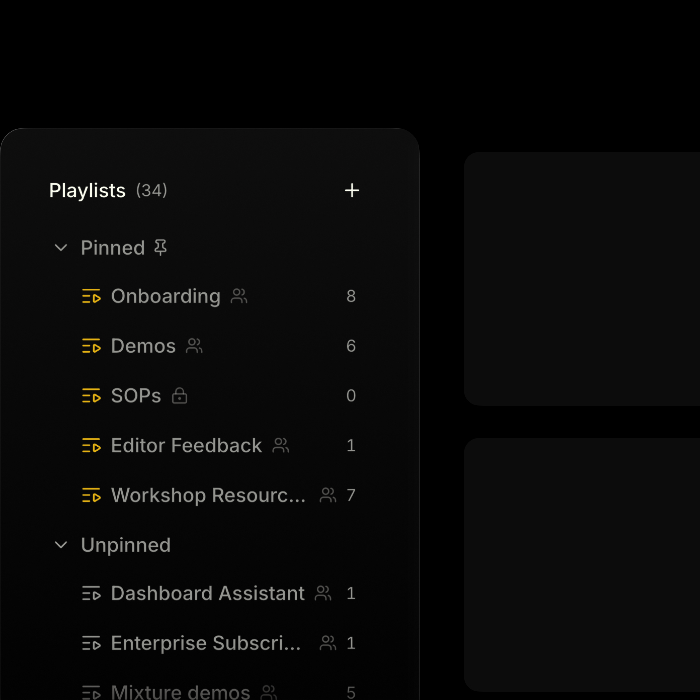 A Supercut playlist library, including onboarding and workshop videos