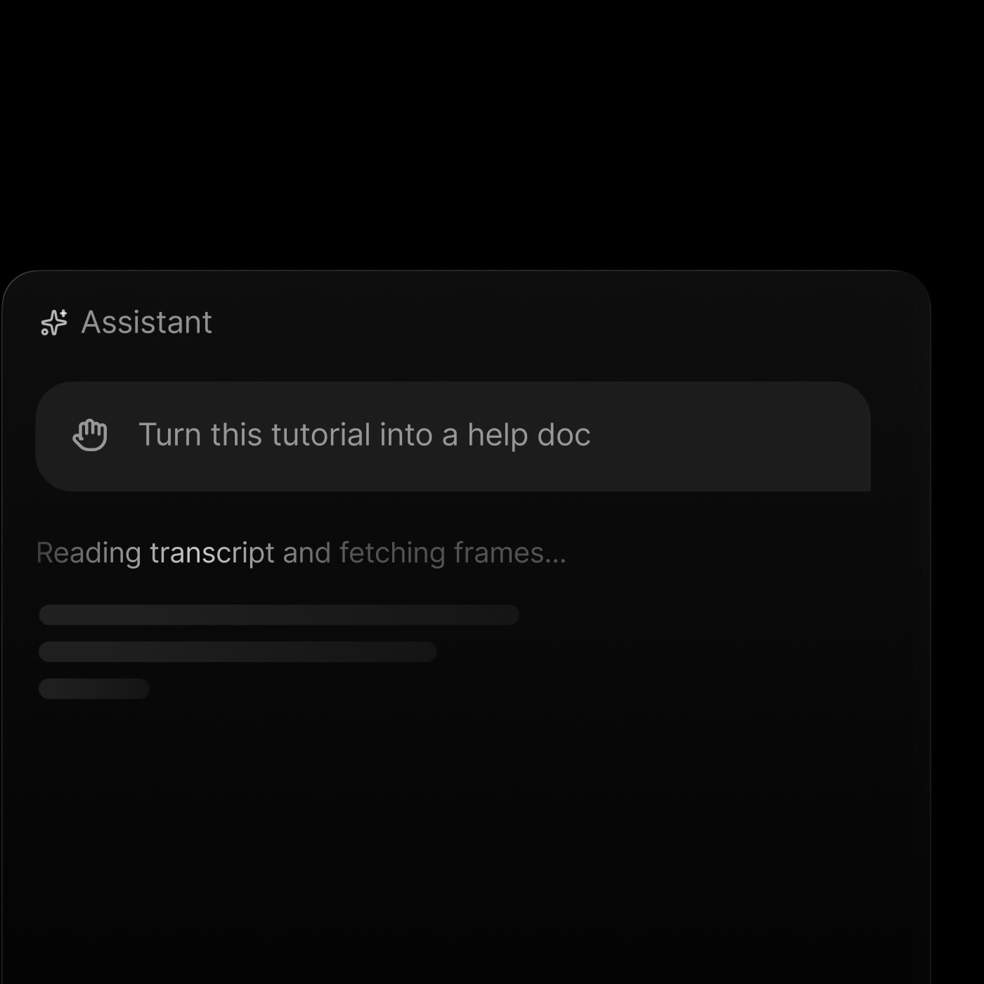 Supercut assistant turning a tutorial into a help doc